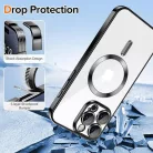 Techsuit - Luxus Kristály MagSafe - iPhone 16 Pro - Rózsaszín tok