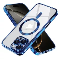   Techsuit - Luxus Kristály MagSafe - iPhone 16 Pro - Mélykék tok