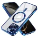 Techsuit - Luxus Kristály MagSafe - iPhone 16 Pro - Mélykék tok