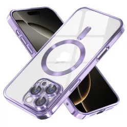   Techsuit - Luxus Kristály MagSafe - iPhone 16 Pro - Világoslila tok