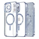 Techsuit - Luxus Csillogó MagSafe - iPhone 16 Pro - Világoskék tok