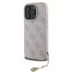 iPhone 16 Pro Egyszínű rózsaszín Guess 4G Charm tok