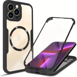   Techsuit - ColorVerse 360 MagSafe széria + Képernyővédő - iPhone 13 Pro Max - Fekete tok