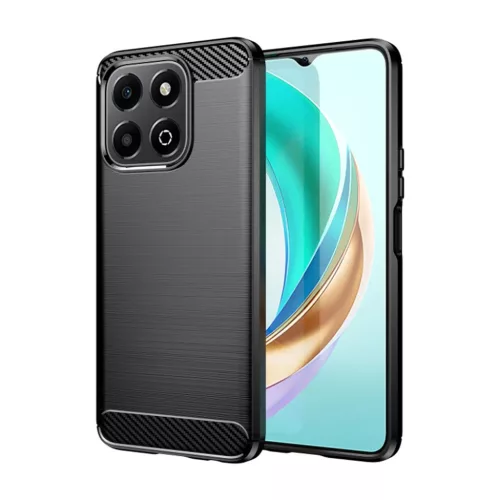 Techsuit - Szénszálas Szilikon - Honor X6b - Fekete tok