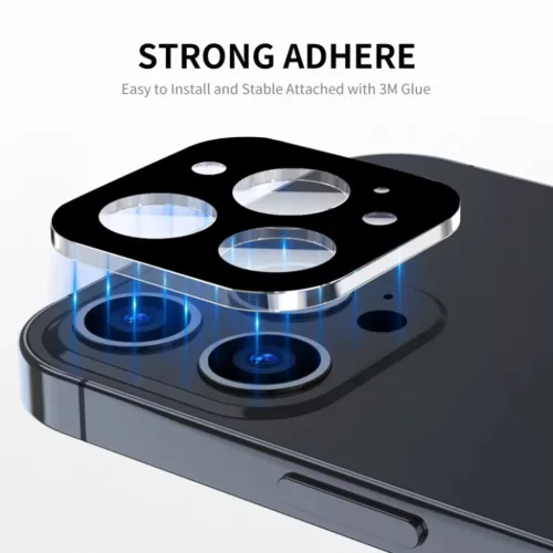 Techsuit - Teljes Kamera Üveg - iPhone 16 / iPhone 16 Plus - Fekete üvegfólia