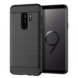   Techsuit - Carbon Szilikon - Samsung Galaxy S9 Plus - Fekete tok