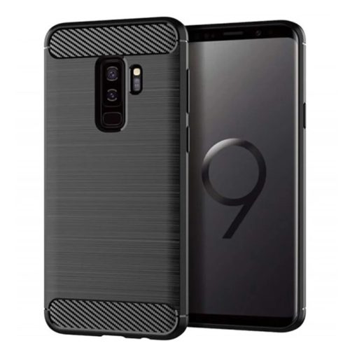 Techsuit - Carbon Szilikon - Samsung Galaxy S9 Plus - Fekete tok