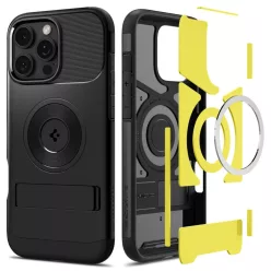 iPhone 16 Pro fekete Spigen Slim Armor MagSafe tok