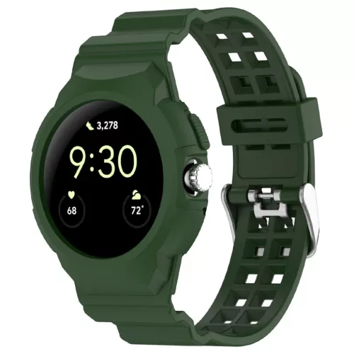 Óraszíj - Techsuit (W065) - Google Pixel Watch / Watch 2 / Watch 3 41mm - Zöld.