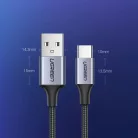 Ugreen US288 USB-A - USB-C QC 3.0 3A 2m kábel, szürke