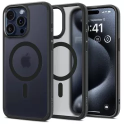   iPhone 16 Pro SPIGEN Ultra Hybrid Mag tok, kompatibilis a MagSafe-fel, fagyos fekete
