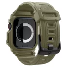 Apple Watch 10/11 (46 mm) Vintage Khaki SPIGEN Rugged Armor "Pro" tok, szíj