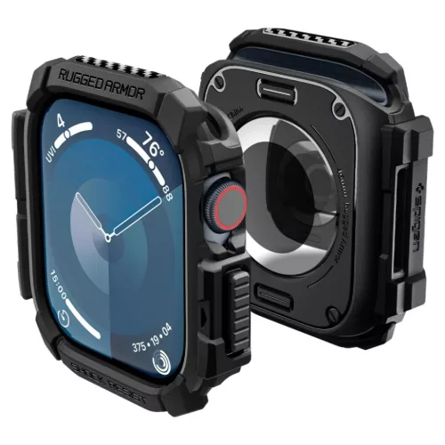 APPLE WATCH 10/11 (46 mm) Matt Fekete SPIGEN Masszív Páncél tok