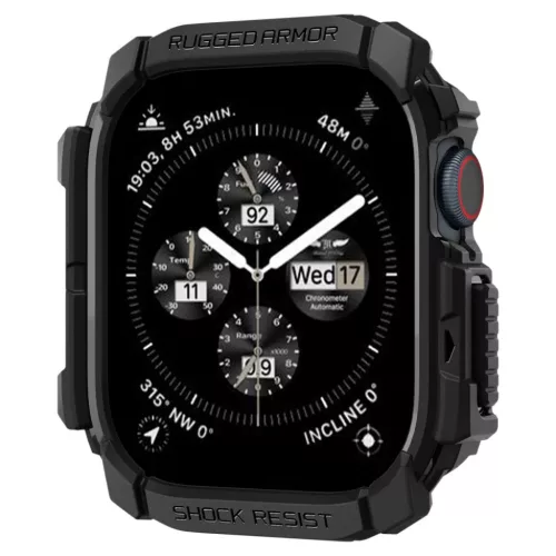APPLE WATCH 10/11 (46 mm) Matt Fekete SPIGEN Masszív Páncél tok