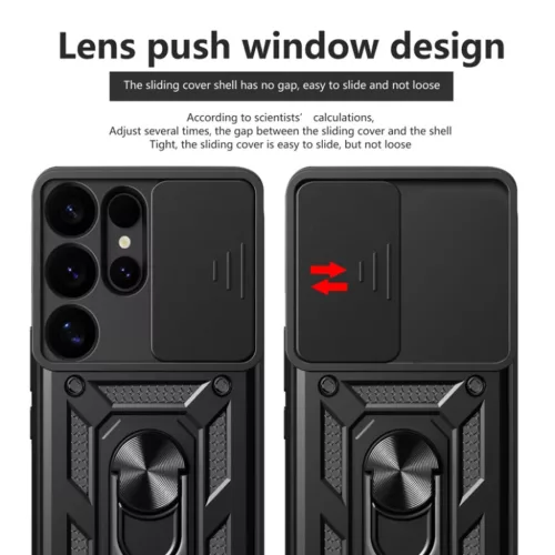 Techsuit - CamShield Sorozat - Samsung Galaxy S25 Ultra - Fekete tok