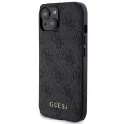 Guess 4G Metal Logo tok szett iPhone 15-höz + 5000mAh MagSafe power bank - fekete