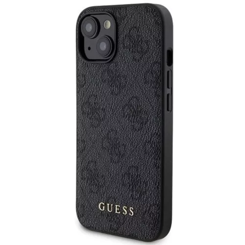 Guess 4G Metal Logo tok szett iPhone 15-höz + 5000mAh MagSafe power bank - fekete