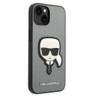 iPhone 14 Plus Karl Lagerfeld Saffiano Karl's Head tok ezüst (KLHCP14MSAPKHG)