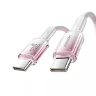 Joyroom S-A42 Crystal-Clear Sorozat 60W USB-C - USB-C kábel 1.2m - fehér
