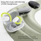 Havit Wireless Earbuds (OWS915) - Mikrofonos, Bluetooth 5.4, TWS, ENC, IPX5, USB-C, 1000mAh, Havit Life App - Szürke
