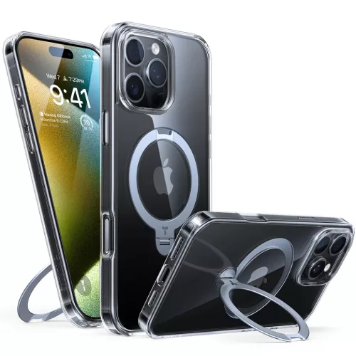 Torras - Ostand Spin Sorozat - iPhone 16 Pro - Átlátszó tok