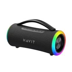   Bluetooth 5.3 hangszóró (SK834BT) Havit - Type-C, TWS, TF, FM, USB, RGB világítás, IPX6, 4000mAh - Fekete