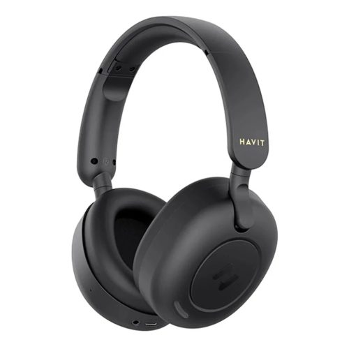 Wireless Headphones (H655BT) - Fülre helyezhető, Bluetooth 5.3, Hibrid Aktív Zajszűrés, 700mAh, Összecsukható, USB-C - Fekete Havit