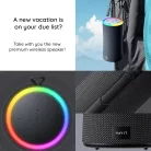 Havit Wireless Speaker (SK833BT) Type-C, Bluetooth 5.3, TWS, TF, USB, Kihangosított hívások, RGB világítás, IPX6, 4000mAh Fekete