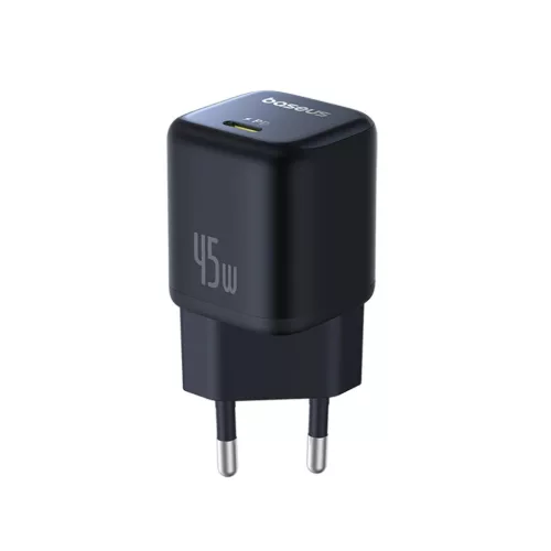 Baseus Wall Charger PicoGo (P10176800123-00) - GaN, Gyors Töltés, 45W, USB-C - Kozmikus Fekete