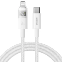   USB-C - Lightning kábel Baseus Display 2, 20W, 2.4A, 2m, Fehér P10382703211-01