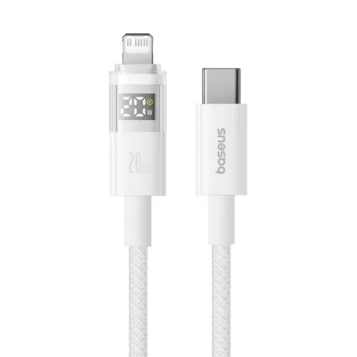 USB-C - Lightning kábel Baseus Display 2, 20W, 2.4A, 2m, Fehér P10382703211-01