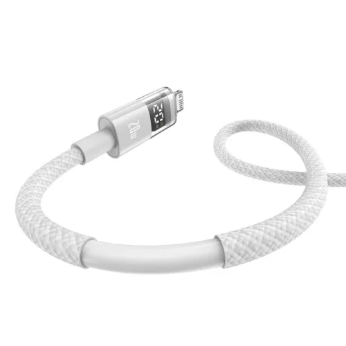 USB-C - Lightning kábel Baseus Display 2, 20W, 2.4A, 2m, Fehér P10382703211-01