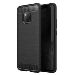   Techsuit - Szénszálas szilikon tok - Huawei Mate 20 Pro - Fekete