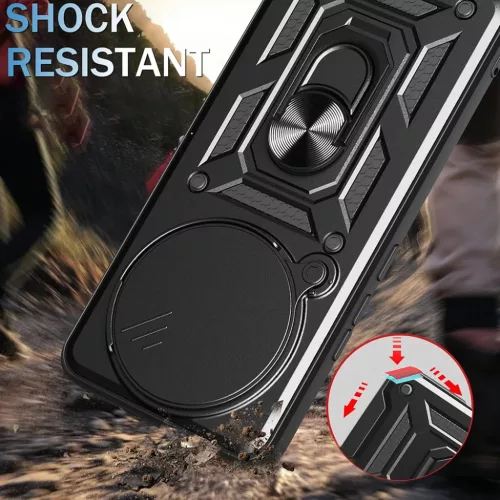 Techsuit - CamShield Sorozat - Honor X9c Okos - Fekete tok