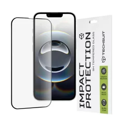  Techsuit - 111D Teljes Lefedettségű / Teljes Ragasztású Üveg - iPhone 16e/17e - Fekete üvegfólia