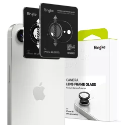   Ringke Kamera Keretvédő 2 csomag iPhone 16e/17e  fekete üvegfólia