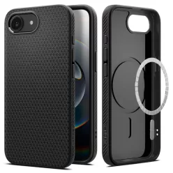   iPhone 16e /17e Spigen Liquid Air Mag Magsafe Matt Fekete tok