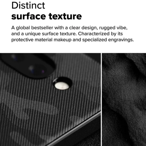Ringke - Onyx Design - Google Pixel 9a - Álcázó Fekete tok