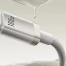 Baseus - Titán adatkábel (P10378102G21-02) - USB Type-C 100W, gyors töltés, 480 Mbps, nejlon, 2m - Ezüst