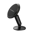 Techsuit - TinyGrip autós tartó (S11) - Univerzális mágneses mobiltartó, fémlemezzel, erős mágnessel, 3M ragasztóval - Fekete