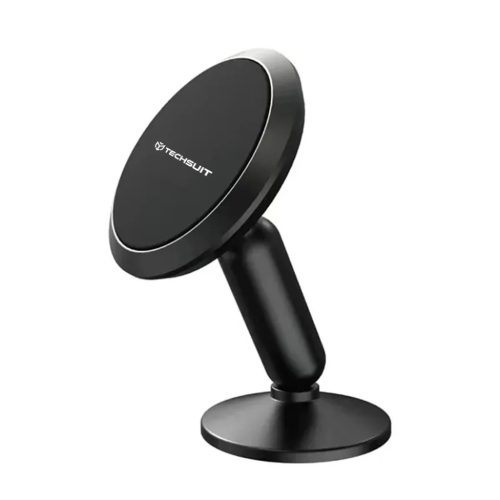 Techsuit - TinyGrip autós tartó (S11) - Univerzális mágneses mobiltartó, fémlemezzel, erős mágnessel, 3M ragasztóval - Fekete