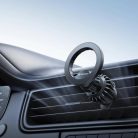 Techsuit - Autós tartó AirFix (S1) - fémgyűrűvel, szellőzőnyílásba szerelhető, MagSafe kompatibilis, N52, 360°-os forgatás - Fekete