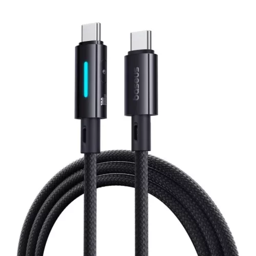 Baseus Lit Kábel USB-C - USB-C 1m 100W Kozmikus Fekete