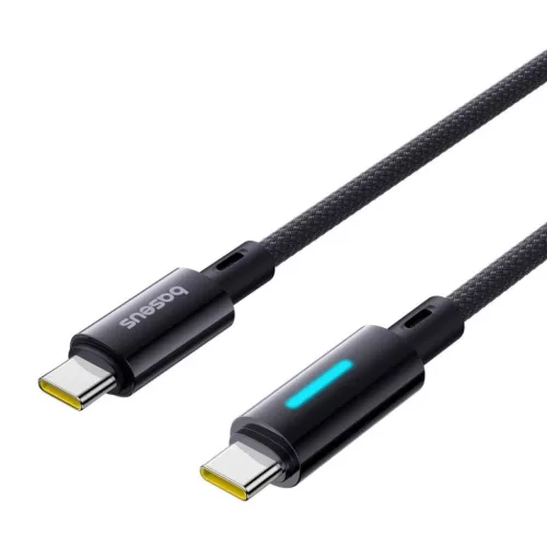 Baseus Lit Kábel USB-C - USB-C 1m 100W Kozmikus Fekete