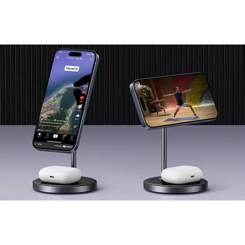 Mágneses töltő 2 az 1-ben Ugreen W710 iPhone-hoz, AirPodshoz Magsafe töltőállomás