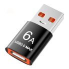 Techsuit - OTG Adapter HyperPort (A5) - USB 3.0 Férfi csatlakozó Type-C Női csatlakozóval, 6A, 5Gbps, Gyors adatátvitel - Fekete / Narancssárga