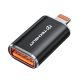 Techsuit - OTG Adapter HyperPort (A6) - USB3.0-ról Lightning-re, PD30W, 5Gbps, GaN, átalakító iPhone-hoz - Fekete / Narancssárga.