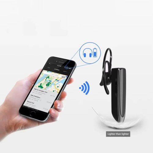 Techsuit - Bluetooth fejhallgató (CB1) - Kihangosító, Type-C, zajszűrés, Bluetooth 5.0, 24 órás beszélgetési idő - Fekete.