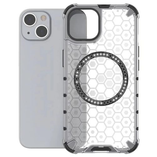Techsuit - HoneyComb Pajzs MagSafe - iPhone 14 - Fehér tok