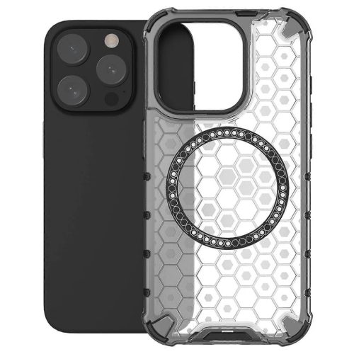Techsuit - HoneyComb Shield MagSafe - iPhone 15 Pro Max - Fehér tok